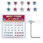 nsmhsm l shape nose studs silver 925 nose
