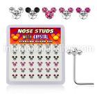 nsmos36a l shape nose studs silver 925 