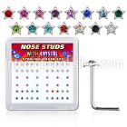 nsstxm l shape nose studs silver 925 nose