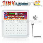 nszbc12 l shape nose studs silver 925 nose