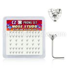 nszbhc l shape nose studs silver 925 nose