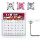 nszbqm l shape nose studs silver 925 nose