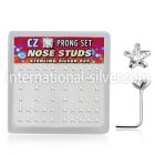 nszbsc l shape nose studs silver 925 nose