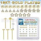 nybxm7cg 18k gold silver bend it to fit nosestuds 22g flower