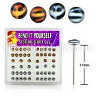 nylgx6 bend it to fit nose studs silver 925 nose