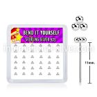 nytsv36 sterling silver bend fit nose studs balls t36pcs