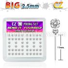 nyzbc25 bend it to fit nose studs silver 925 nose