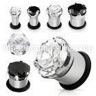 pgz plugs gauges surgical steel 316l ear lobe