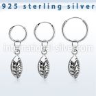 phod38 925 silver ear ring ear stud choose  piercing