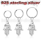 phod39 925 silver ear ring ear stud piercing