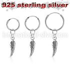 phod44 925 silver ear ring ear stud choose piercing