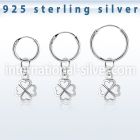 phod46 925 silver ear ring ear stud piercing