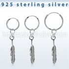 phod47 925 silver ear ring ear stud piercing