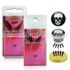 pkml6 fake illusion body jewelry silver 925 belly button