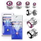 pkmp114 cheaters  illusion plugs and tapers surgical steel 316l ear lobe
