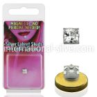 pkmq4 fake illusion body jewelry silver 925 belly button