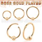 rssegh18b3 rose gold plating silver hinged segment hoop 18g