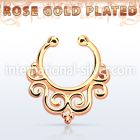 rssepd7 fake illusion body jewelry silver 925 septum