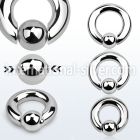sbcr2 hoops captive rings surgical steel 316l ear lobe