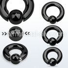 sbcrt2 hoops captive rings anodized surgical steel 316l ear lobe