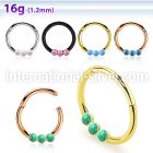 segh16eo pvd steel hinged segment hoop 16g synthetic opals