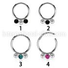 segh16fx surgical steel seamless and segment rings ear lobe septum piercing