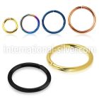selt16 seamless segment rings anodized surgical steel 316l nose