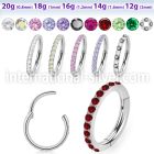 sgsh10 surgical steel segment ring cz stones