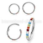 sgsh10rb steel hinged segment hoop 16g outward facing cnc