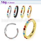 sgsh10rb steel hinged segment hoop 16g outward facing cnc