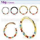 sgsh11rb surgical steel hinged segment hoop 16g side cnc