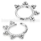 sgsh17 surgical steel hinged segment hoop bohemian cz stones