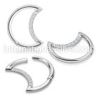 sgsh1 steel hinged segment hoop 16g cnc cz crescent moon
