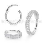 sgsh22 steel hinged segment hoop 16g double line outward cnc