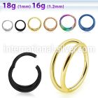 sgsh32 steel hinged segment hoop 16g double rings