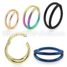 sgsh32t pvd plating steel hinged segment hoop 16g double