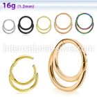 sgsh8 surgical steel hinged segment hoop double
