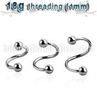 sp18b3 spirals twisters surgical steel 316l eyebrow