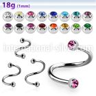 sp18jb25 surgical steel spirals and twisters eyebrow helix tragus piercing