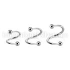 speb spirals twisters surgical steel 316l eyebrow