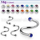 spejb25 spirals twisters surgical steel 316l eyebrow