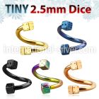 spetdi25 spirals twisters anodized surgical steel 316l labrets chin