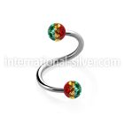 spfr5r spirals twisters surgical steel 316l eyebrow