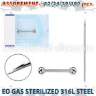 sset08 professional piercing kit steel nipple barbell needles