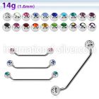 sub2c straight barbells surgical steel 316l surface piercings