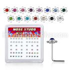 sxfl2m l shape nose studs silver 925 nose