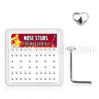 sxvhr l shape nose studs silver 925 nose