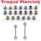 trg46 surgical steel barbells tragus piercing