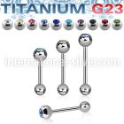 ubbc straight barbells titanium g23 implant grade tongue