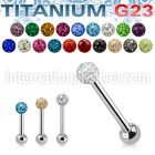 ubbfr5 titanium barbell 14g gem ferido ball 5mm ball